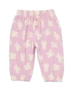 Miffy Newborn-Hose, bequeme Passform, Jersey violett