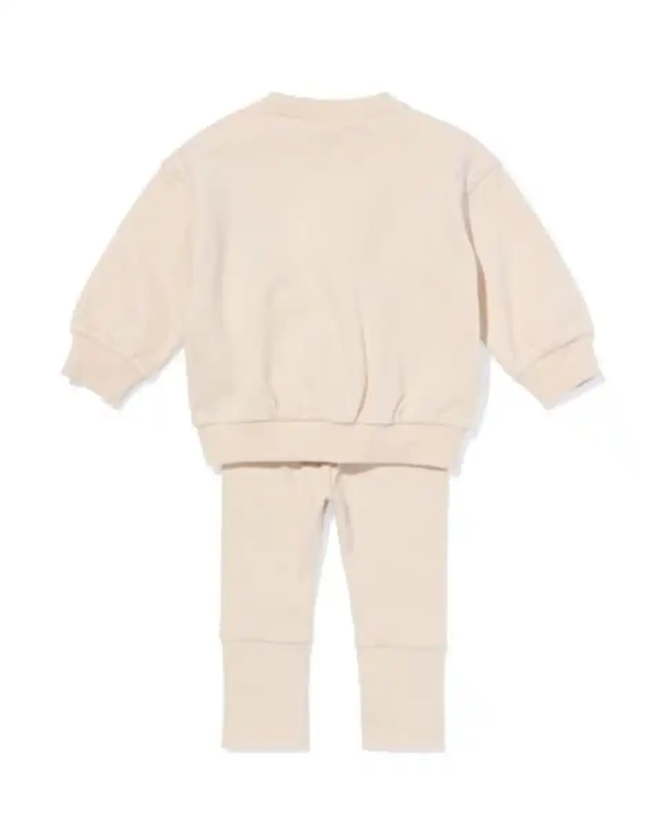 Bild 2 von Babybekleidungsset aus Sweatstoff, Blumen ecru