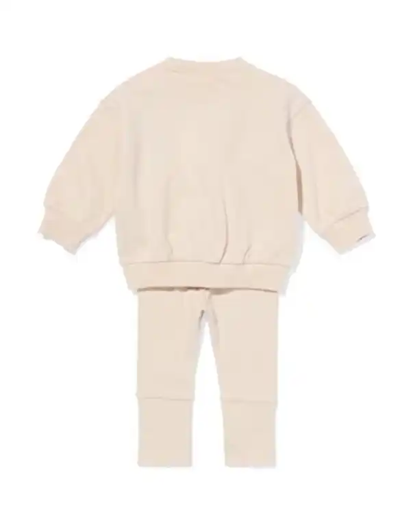 Bild 2 von Babybekleidungsset aus Sweatstoff, Blumen ecru