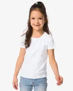 2er-Pack Kinder-Shirts, Biobaumwolle weiß
