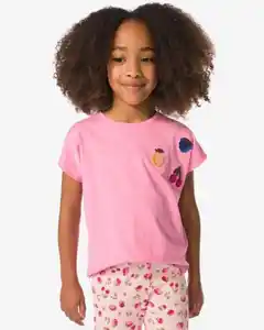Kinder-T-Shirt, Jersey, Früchte rosa