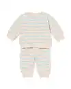 Bild 2 von Newborn-Bekleidungsset mit Streifen ecru