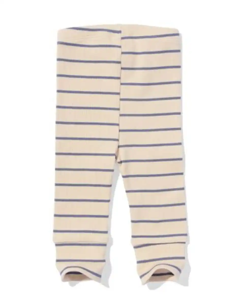 Bild 3 von Newborn-Leggings zum Mitwachsen, gerippt und gestreift ecru