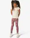 Bild 1 von Kinderleggings gerippt mit Blumen – 2 Stück hellbraun