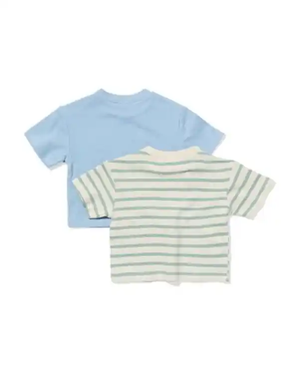 Bild 2 von Baby-T-Shirt aus Jersey, gestreift – 2 Stück blau