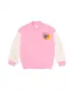 Bild 2 von Kinder-Baseballjacke mit Herzen fuchsie