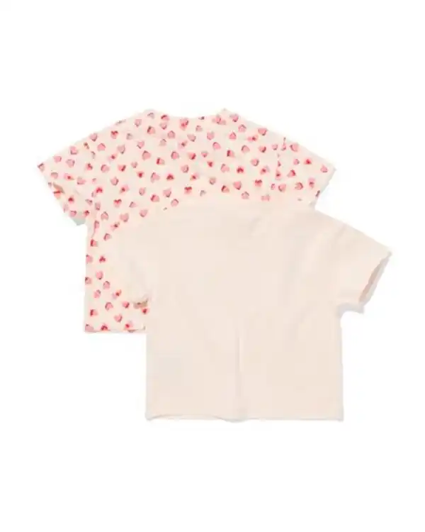 Bild 2 von Baby-T-Shirts aus Jersey mit Herzen – 2 Stück ecru