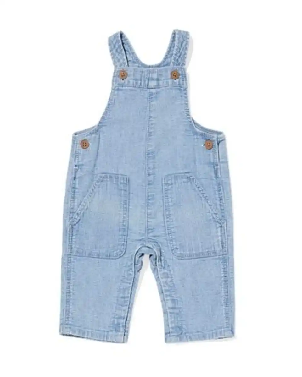 Bild 1 von Baby-Latzhose, gestreift jeansfarben