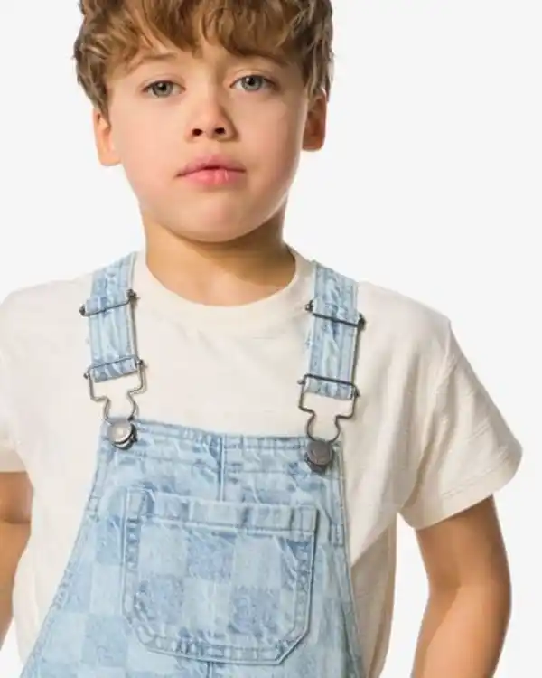 Bild 4 von Kinder-Jumpsuit mit Karomuster hellblau