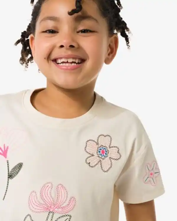 Bild 4 von Kinder-T-Shirt, Jersey, geblümt ecru