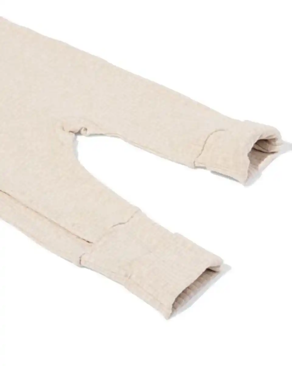 Bild 4 von Newborn-Strampler zum Mitwachsen, LENZING™ ECOVERO™, gerippt sandfarben