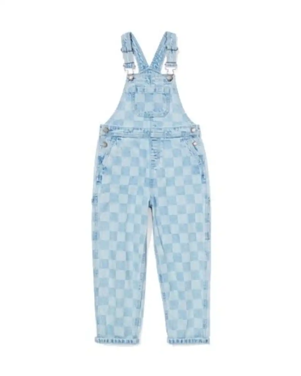 Bild 2 von Kinder-Jumpsuit mit Karomuster hellblau