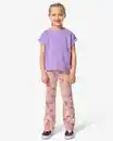 Bild 1 von Kinderleggings, Flared Fit, gerippt, geblümt – 2 Stück violett