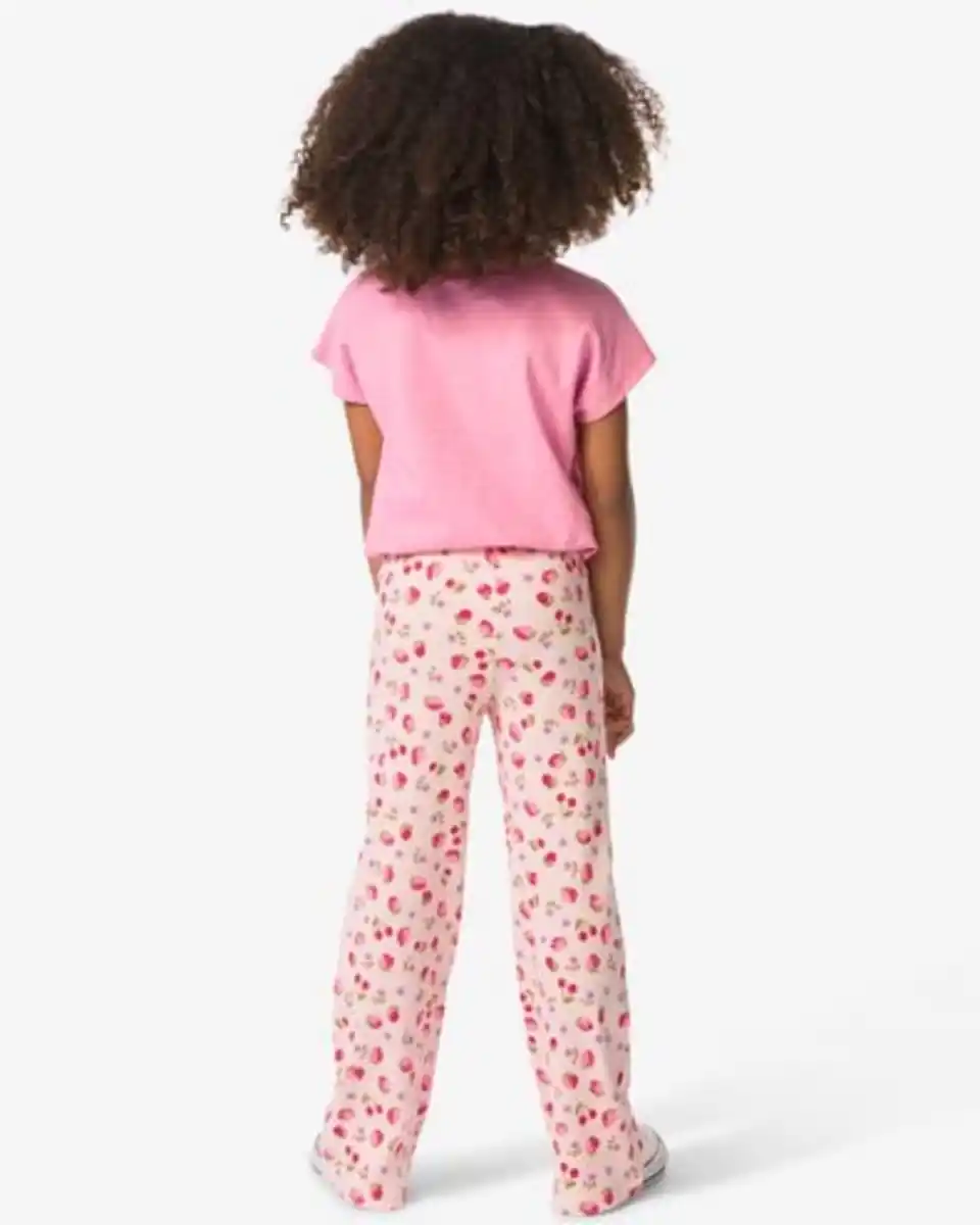 Bild 4 von Kinderleggings, Bootcut, gerippt, Erdbeeren rosa