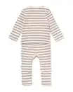 Bild 2 von Newborn mitwachsender Strampler, gestreift ecru