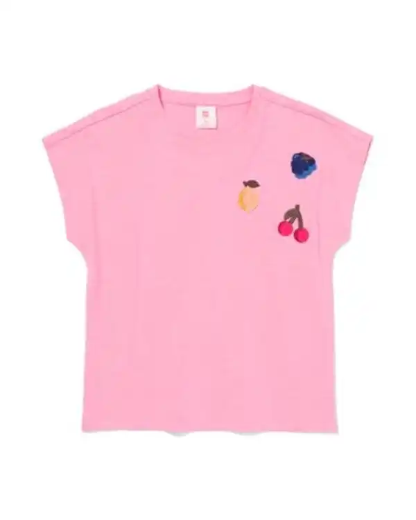 Bild 2 von Kinder-T-Shirt, Jersey, Früchte rosa