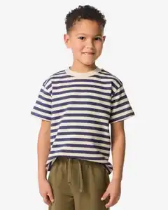 Kinder-T-Shirt mit Streifenmuster blau