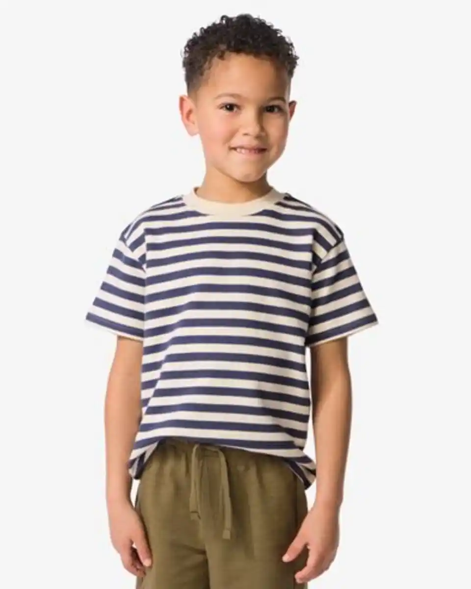 Bild 1 von Kinder-T-Shirt mit Streifenmuster blau