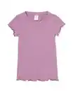 Bild 2 von Kinder-T-Shirt, gerippt dunkellila