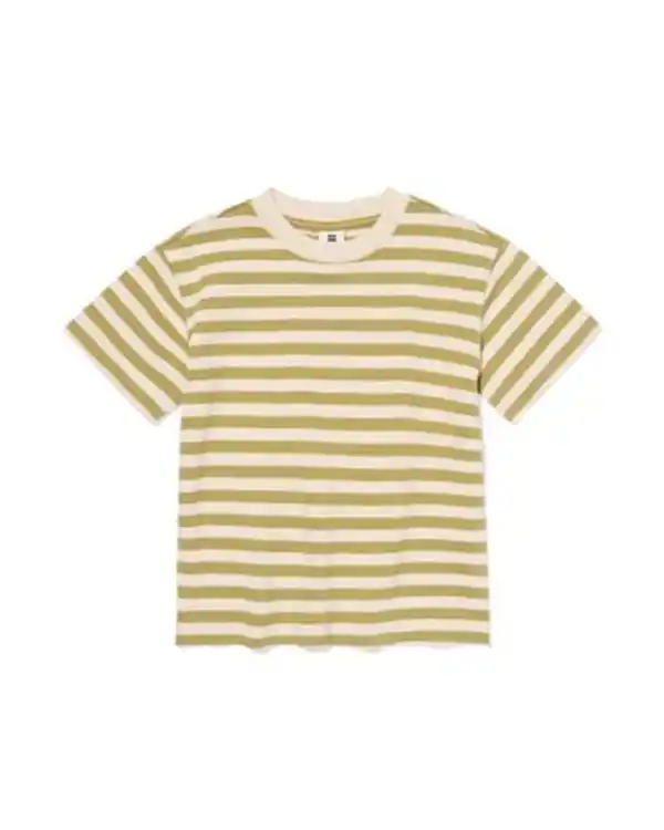 Bild 2 von Kinder-T-Shirt mit Streifenmuster olivgrün