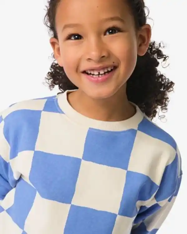 Bild 4 von Kinderpullover aus Sweatstoff mit Farbblöcken blau