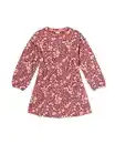 Bild 2 von Kinderkleid in A-Linie, gerippt mit Blumen hellbraun