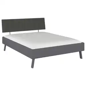 Carryhome Bett, Grau, Textil, 160x200 cm, Blauer Engel, Goldenes M, Made in Germany, in verschiedenen Größen erhältlich, Schlafzimmer, Betten, Doppelbetten