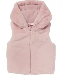 Weste aus Kunstfell, hellrosa