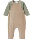 Bild 1 von Newborn Langarmshirt + Latzhose, naturfarben
