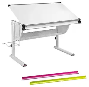 Schreibtisch Matts ca. 118x73 cm Weiß/Pink/Grün, Grün, Weiß, Pink