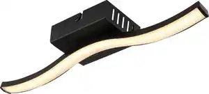 LED-Deckenleuchte Plop Opal/Schwarz max. 6 Watt Deckenlampe, Opal, Schwarz