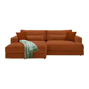 Ecksofa Fabiona links Rostfarben, Rostfarben