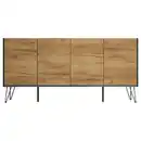 Bild 1 von P & B Sideboard Posseik Industrial, Graphit, Eiche, Holzwerkstoff, 155x75.8x42 cm, stehend, Wohnzimmer, Kommoden & Sideboards, Sideboards