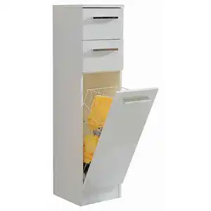 Carryhome Unterschrank, Weiß, Holzwerkstoff, 2 Schublade(n) Schubladen, 30x119x33 cm, Made in Germany, stehend, Badezimmer, Badezimmerschränke, Bad Unterschränke