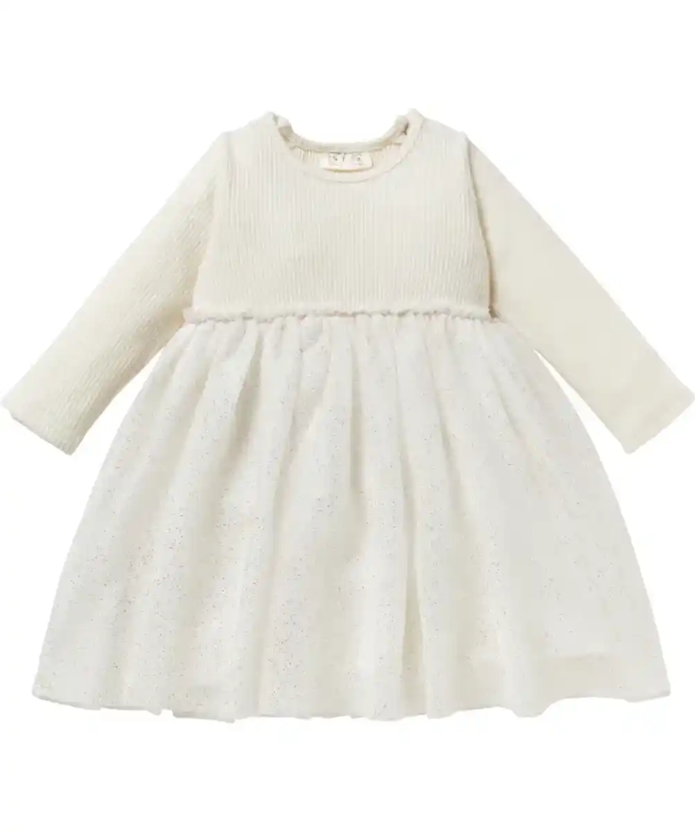 Bild 1 von Kleid mit glitzerndem Tüll, offwhite