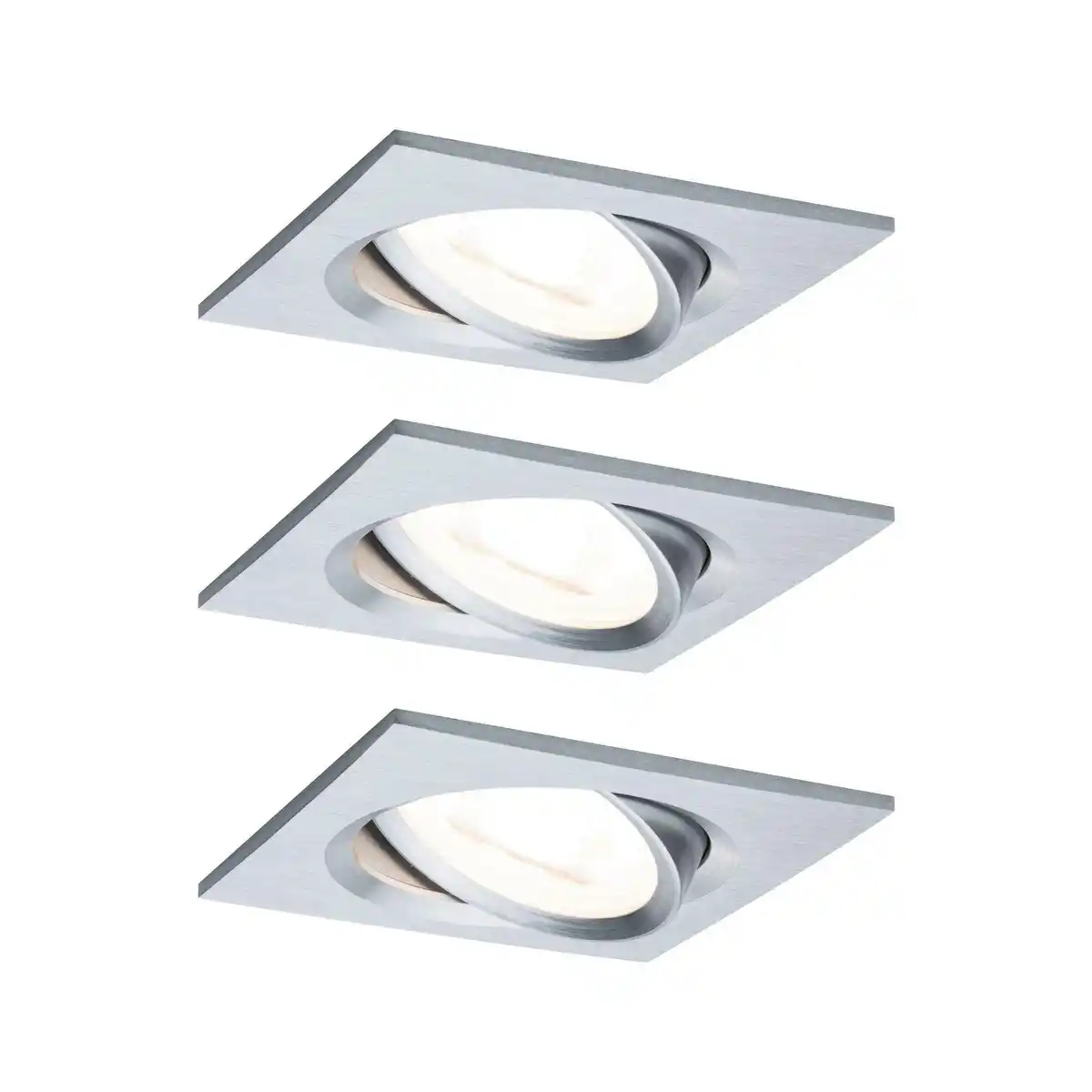 Bild 1 von LED-Deckenleuchte Nova max. 3x 6,5 Watt, 3-teilig Deckenlampe, Alufarben