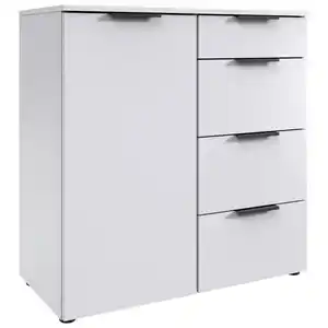 Boxxx Kommode, Weiß, Holzwerkstoff, 2 Fächer, 4 Schublade(n) Schubladen, 81x92x41 cm, Wohnzimmer, Kommoden & Sideboards, Kommoden