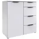 Bild 1 von Boxxx Kommode, Weiß, Holzwerkstoff, 2 Fächer, 4 Schublade(n) Schubladen, 81x92x41 cm, Wohnzimmer, Kommoden & Sideboards, Kommoden