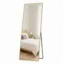 Bild 1 von Boxxx Standspiegel, Gold, Metall, Glas, rechteckig, 50x160x33 cm, Facettenschliff, Ganzkörperspiegel, Spiegel, Standspiegel