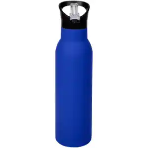 Edelstahl-Trinkflasche mit Trinkhalm