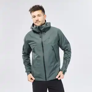 QUECHUA Regenjacke Herren wasserdicht leicht - MH500 grün