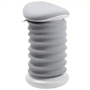 Topstar Bürohocker, Weiß, Grauweiß, Kunststoff, Textil, Uni, Bodenplatte, 37.5x53-64x36 cm, Made in Germany, Arbeitszimmer, Bürostühle, Bürohocker