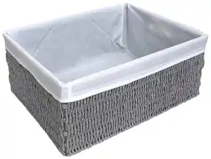 Korb Sally Grau, Grau, Weiß