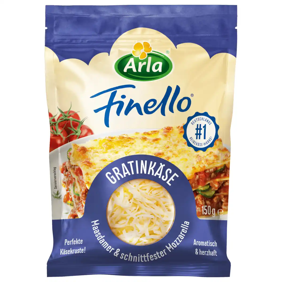 Bild 1 von Arla Finello Gratinkäse gerieben 150g