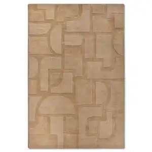 Villeroy & Boch Handwebteppich Kollektion 1906, Beige, Textil, geometrisch, rechteckig, 190x280 cm, für Fußbodenheizung geeignet, in verschiedenen Größen erhältlich, pflegeleicht, strapazierfäh