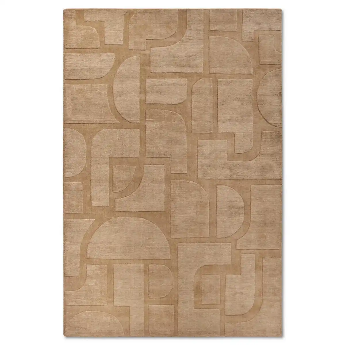 Bild 1 von Villeroy & Boch Handwebteppich Kollektion 1906, Beige, Textil, geometrisch, rechteckig, 190x280 cm, für Fußbodenheizung geeignet, in verschiedenen Größen erhältlich, pflegeleicht, strapazierfäh