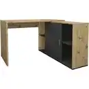 Bild 1 von Mid.you Eckschreibtisch, Dunkelgrau, Eiche Artisan, Holzwerkstoff, 124x75x119 cm, Pefc, Made in Germany, Stauraum, Arbeitszimmer, Schreibtische, Eckschreibtische