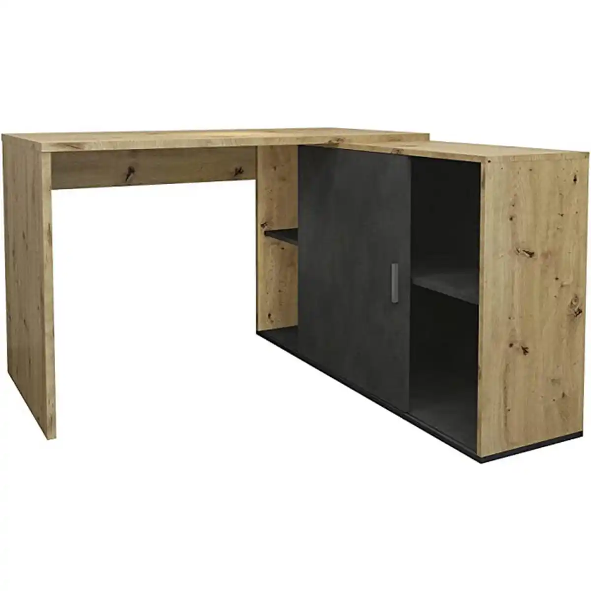 Bild 1 von Mid.you Eckschreibtisch, Dunkelgrau, Eiche Artisan, Holzwerkstoff, 124x75x119 cm, Pefc, Made in Germany, Stauraum, Arbeitszimmer, Schreibtische, Eckschreibtische