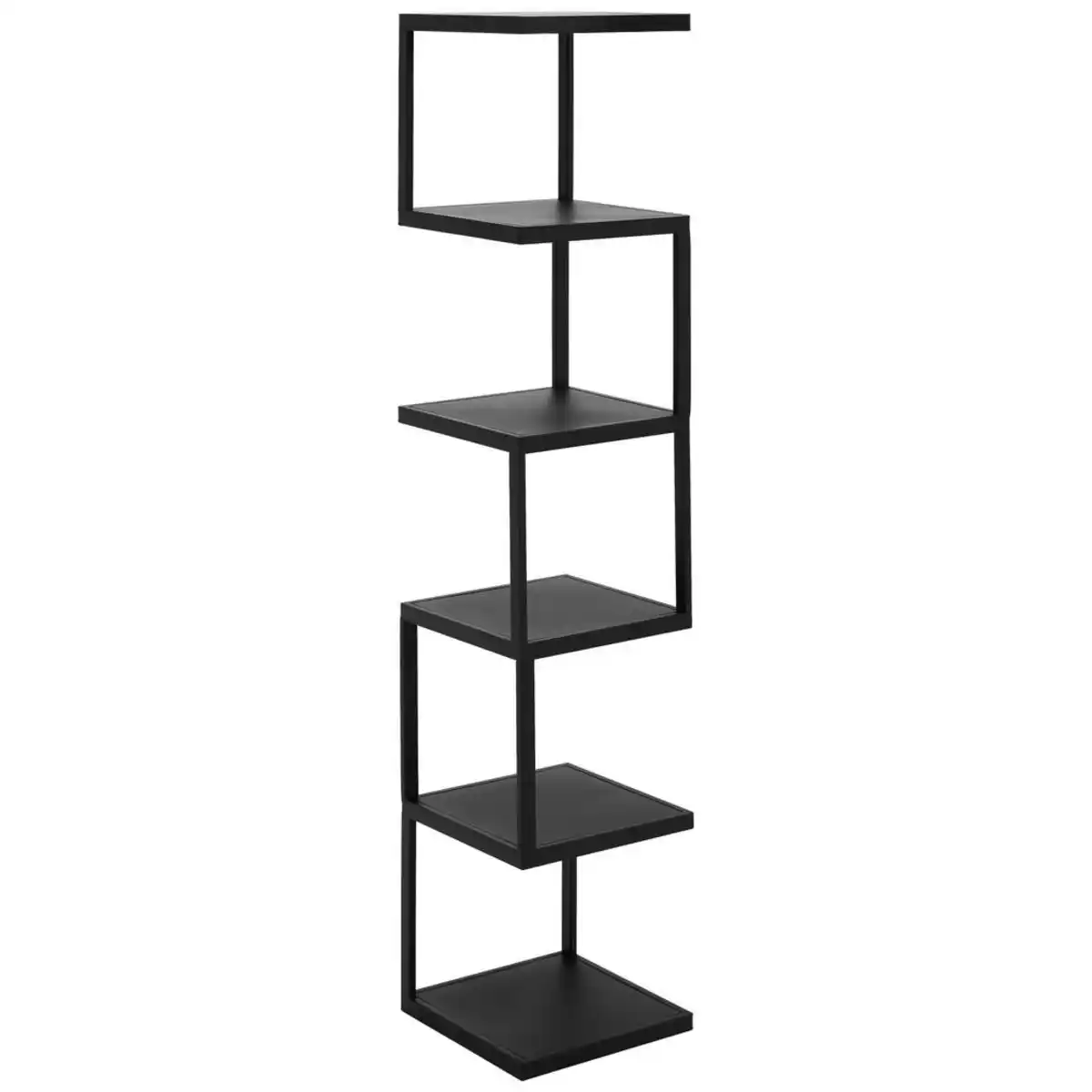 Bild 1 von Carryhome Regal, Schwarz, Metall, 6 Fächer, 25x119x25 cm, stehend, in verschiedenen Größen erhältlich, Wohnzimmer, Regale, Bücherregale