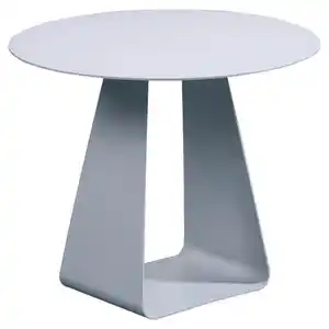 Xora Beistelltisch, Grau, Metall, rund, U-Form, Bodenplatte, 45x38x45 cm, einfacher Aufbau, Wohnzimmer, Wohnzimmertische, Beistelltische, Beistelltische Metall